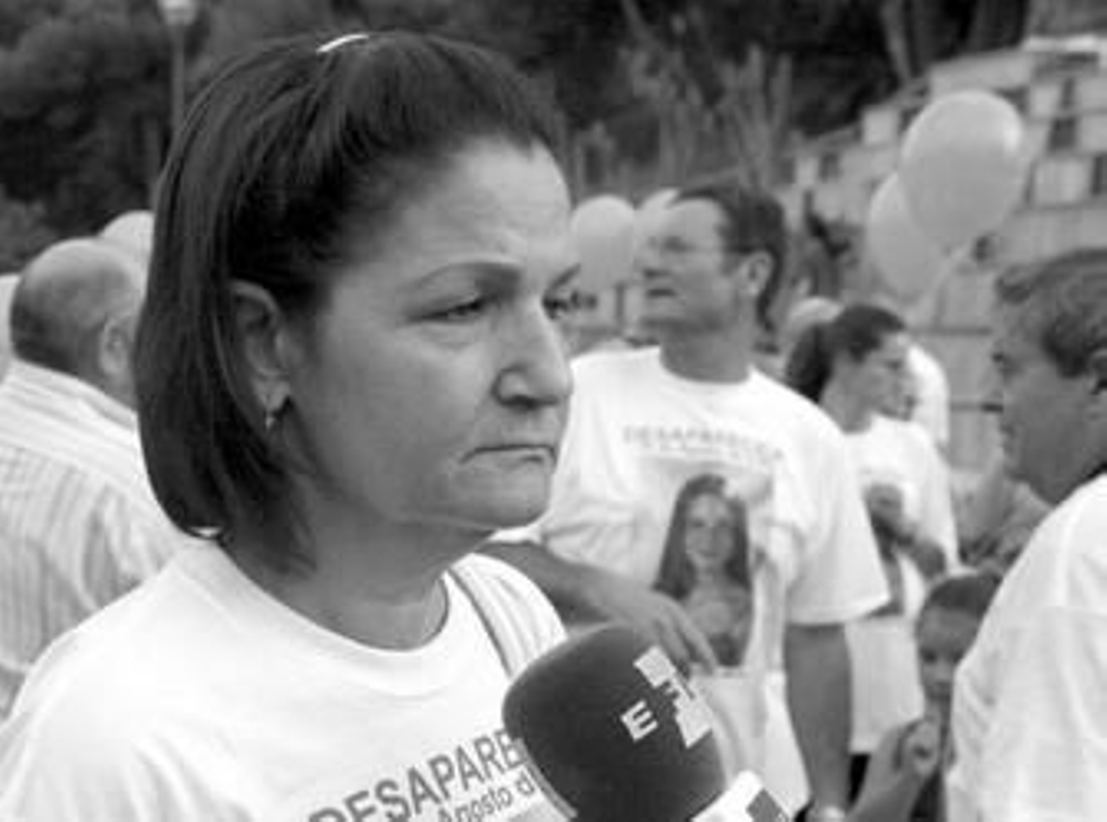 Teresa Martín, madre de la joven desaparecida, en una manifestación para que se resuelva el caso.