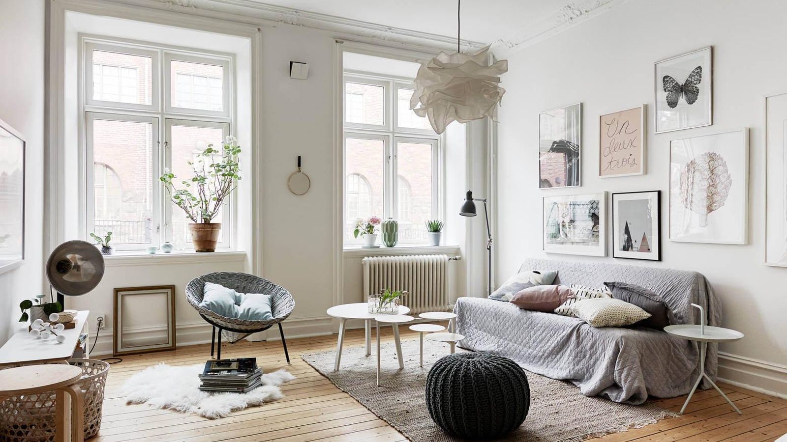 Salón estilo nórdico.