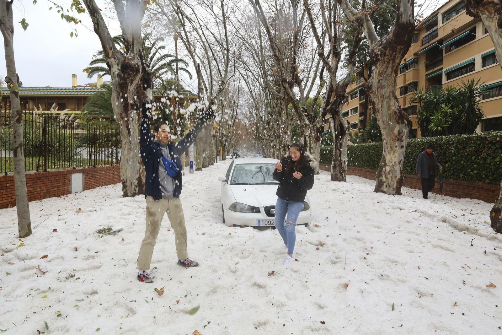 Fotos de la fuerte granizada registrada en Málaga