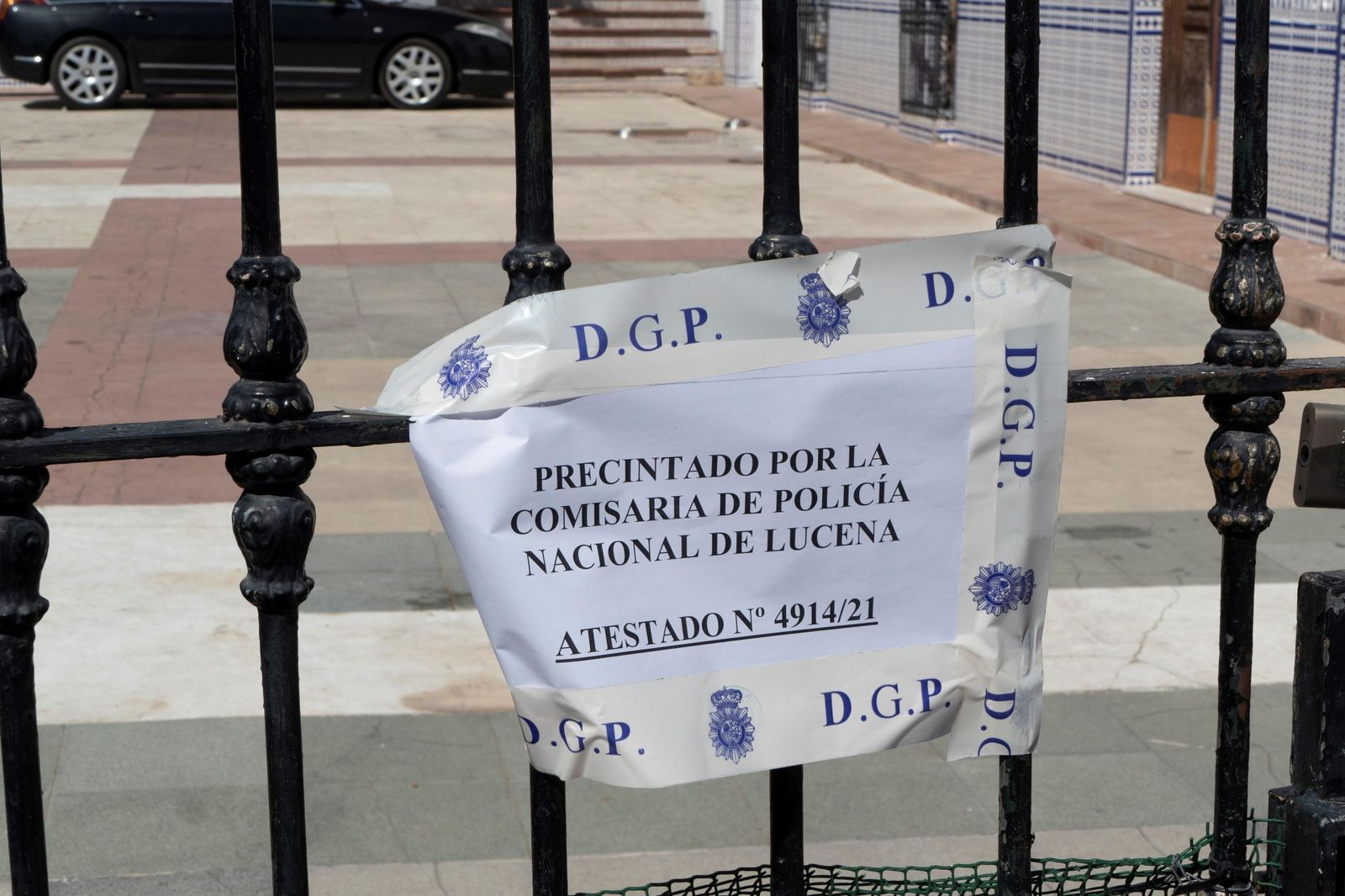 Precinto policial en la vivienda del suceso.