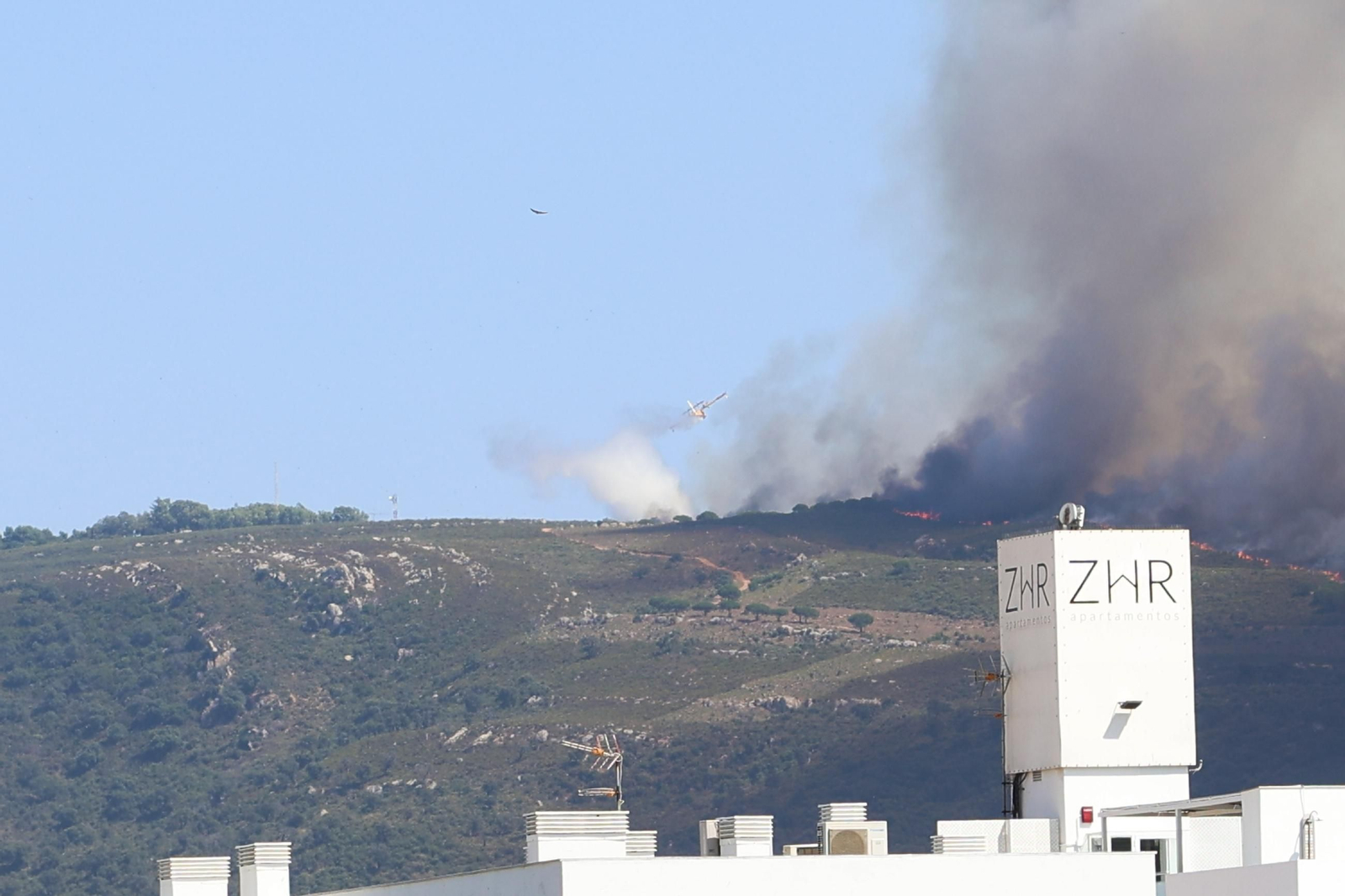 Las fotos del incendio forestal en la Sierra de la Plata de Tarifa