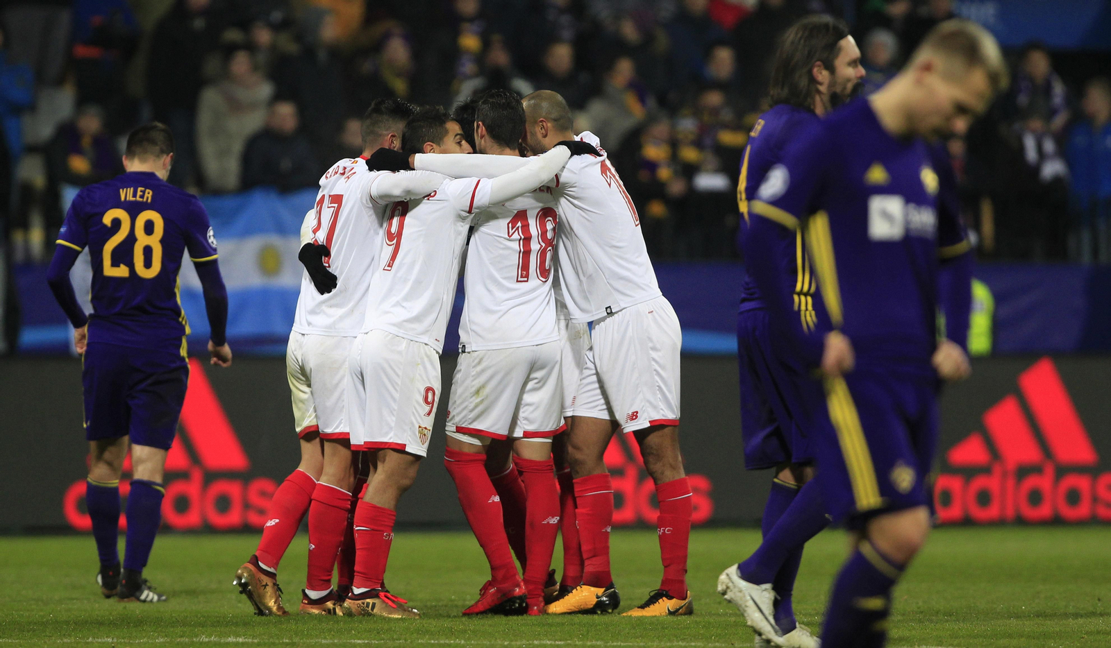 El Maribor-Sevilla FC, en imágenes
