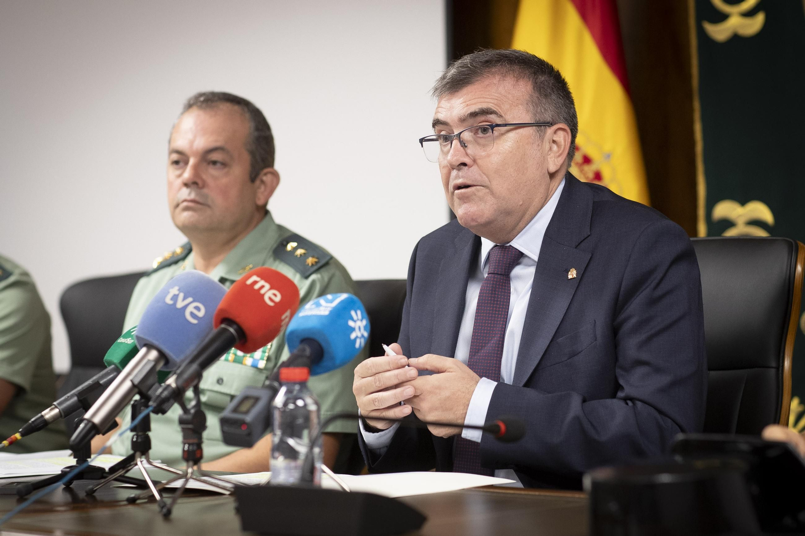 El subdelegado del Gobierno en Granada, José Antonio Montilla, en una rueda de prensa