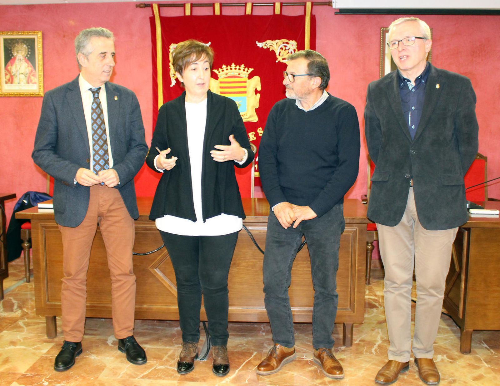 Juan Pérez, Francisca Carmona, Juan Manuel Sillero y José Cantizani.