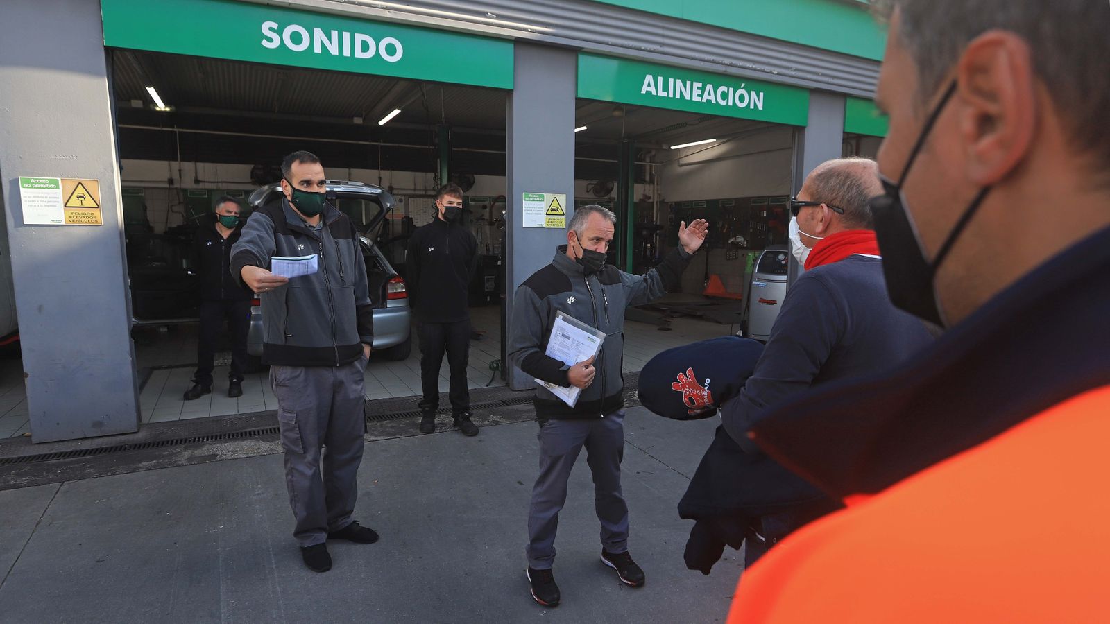 Fotos de los piquetes en el polígono de Palmones