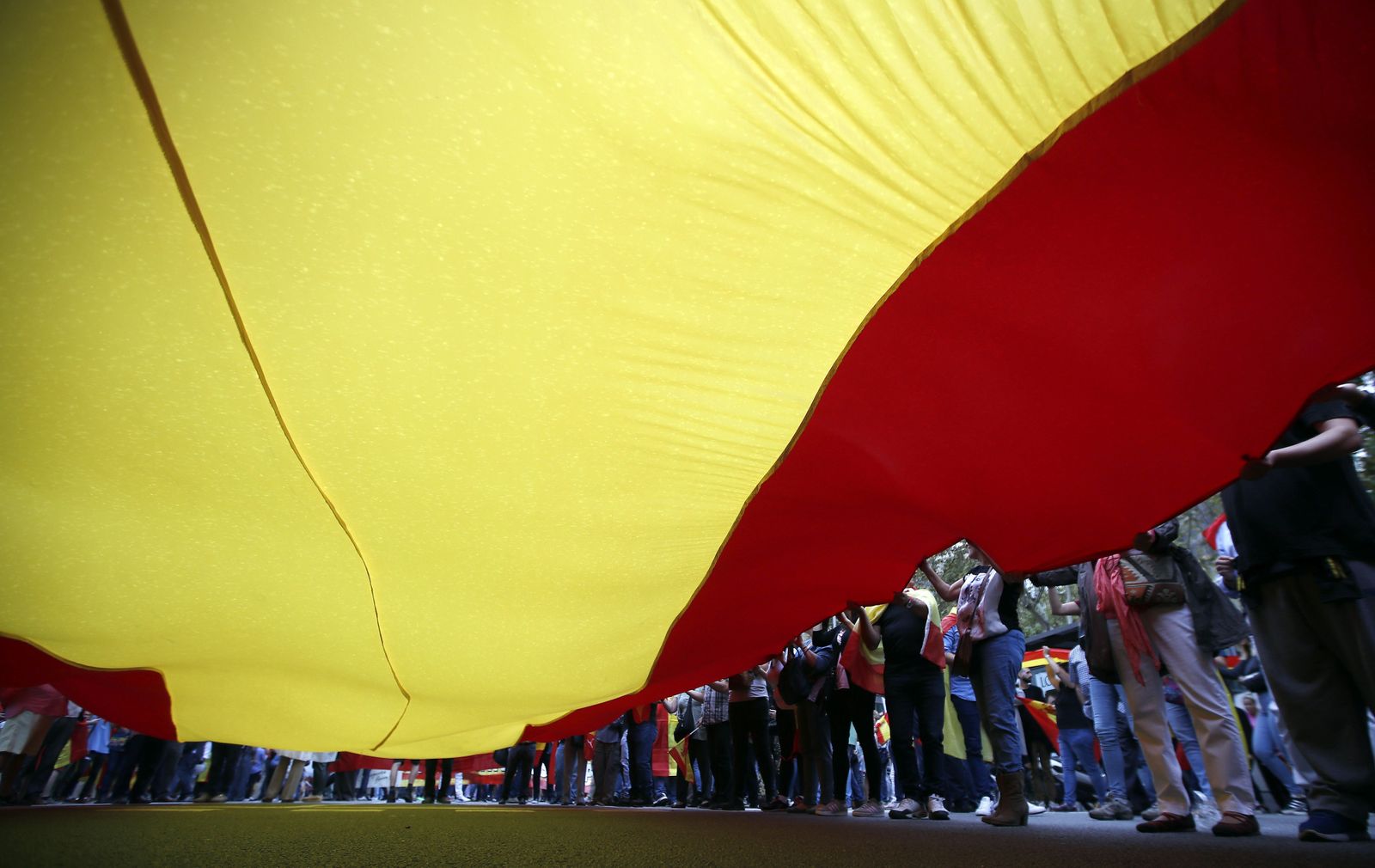 La marcha por la "unidad de España" en Barcelona, en imágenes