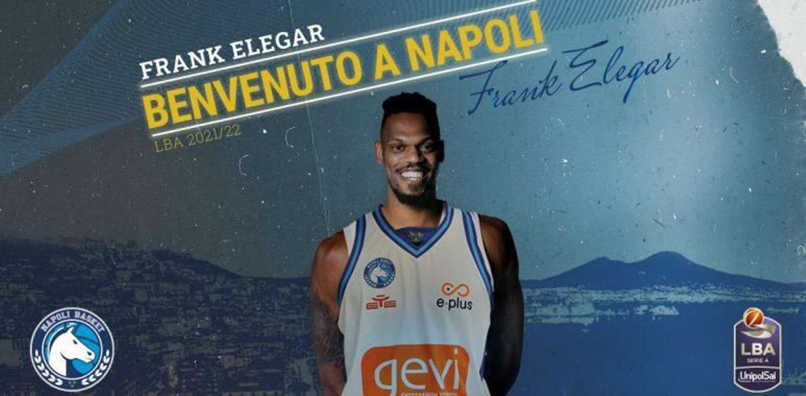 Frank Elegar, nuevo jugador del Napoli Básket.