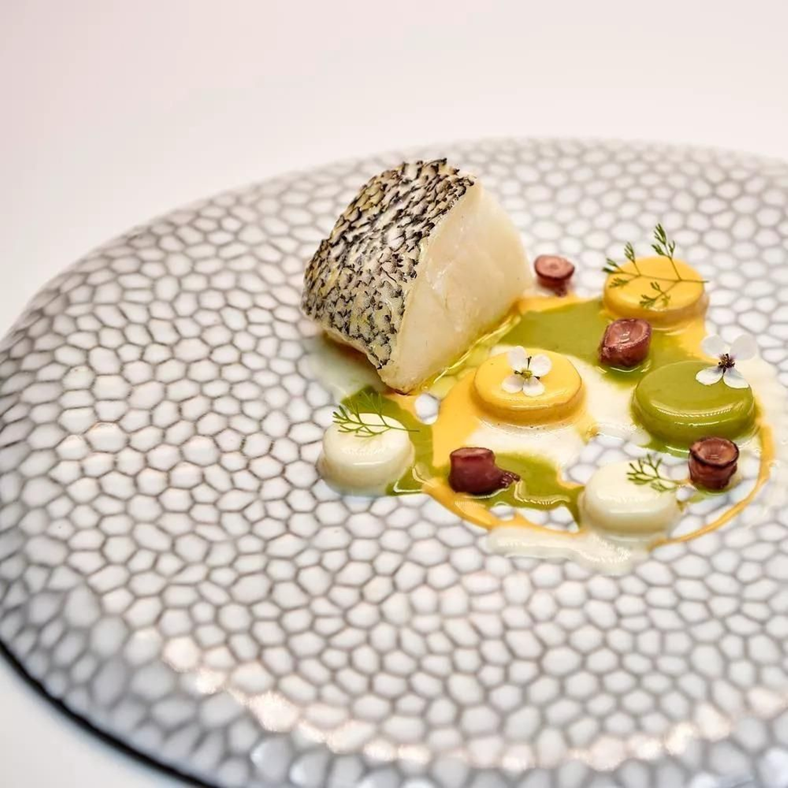 Uno de los platos de los menús degustación del restaurante La Finca