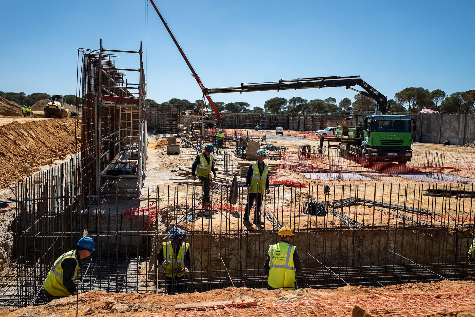 Obras de construcción del CEUS en Huelva.