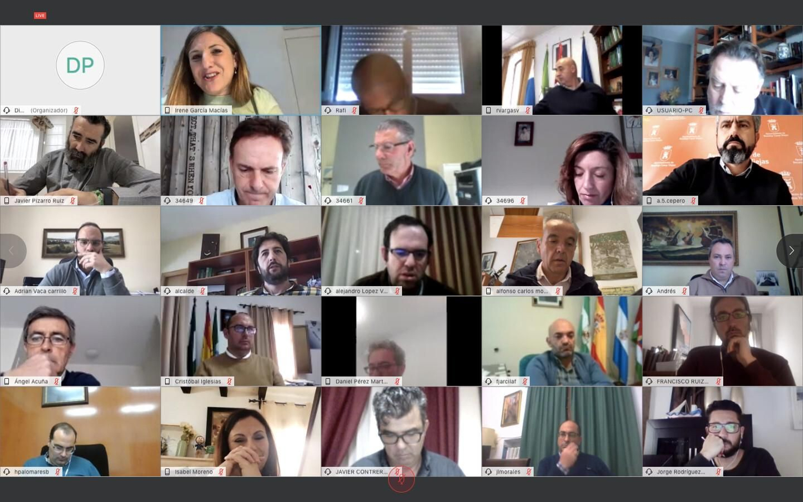 Participantes en la sesión del Consejo de Alcaldías.