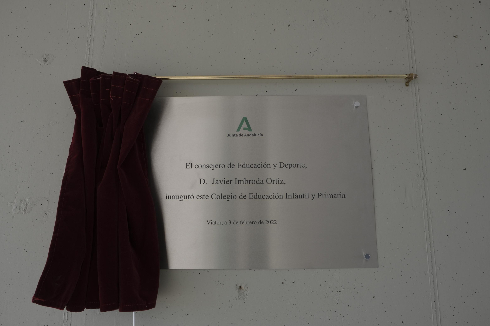 Imágenes de la inauguración de un colegio en Viator. Javier Imbroda. Almería