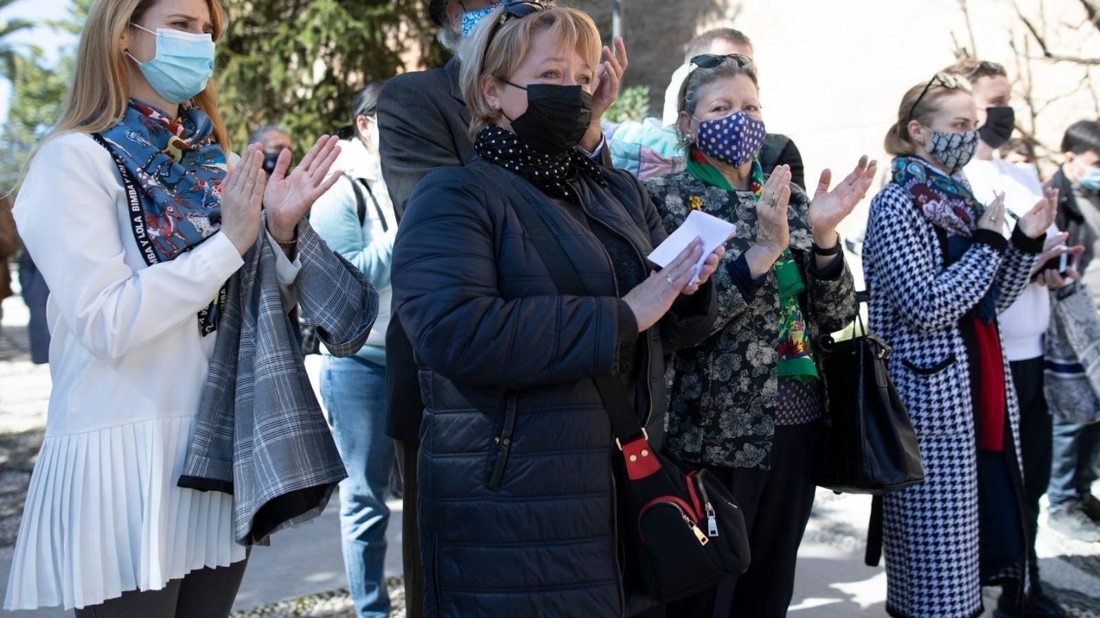 Svitlana Fedorenko, en el acto en el Hospital Real.