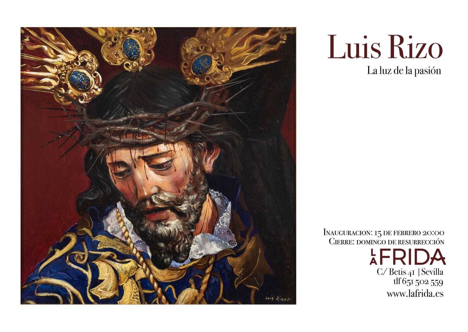 El cartel de la exposición con una pintura del Señor de la Cruz al Hombro