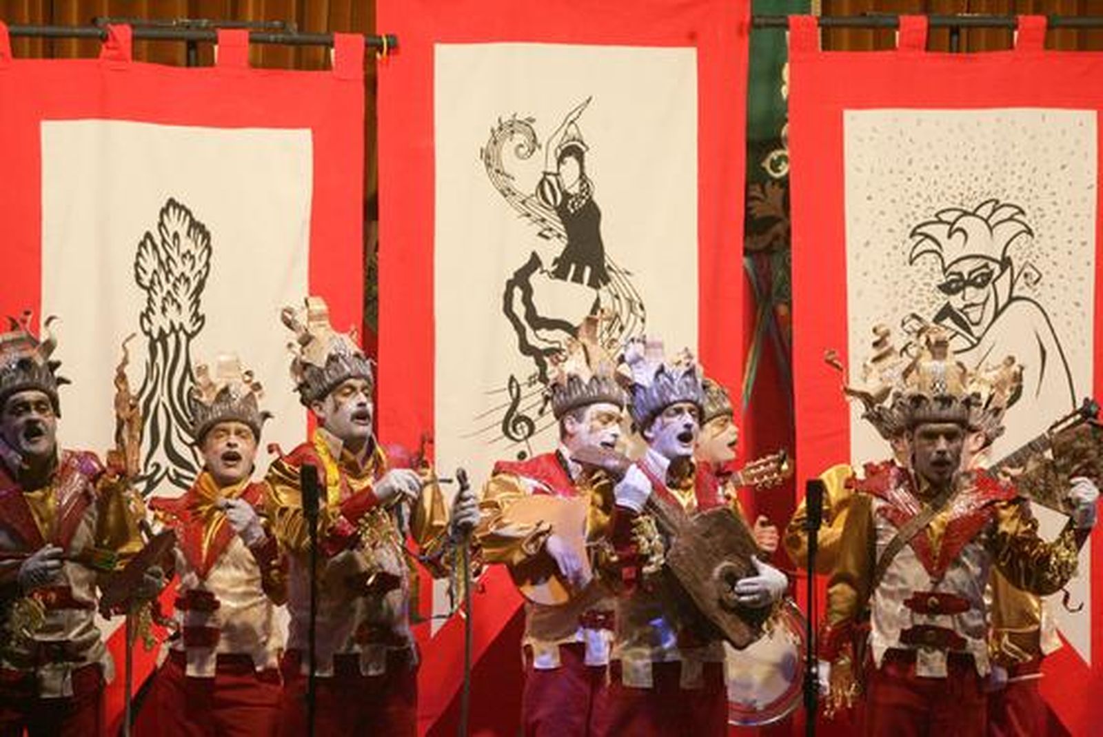 La agrupación 'El tablero'./Fotos:J.M.Quiñones

Foto: J.M.Q.