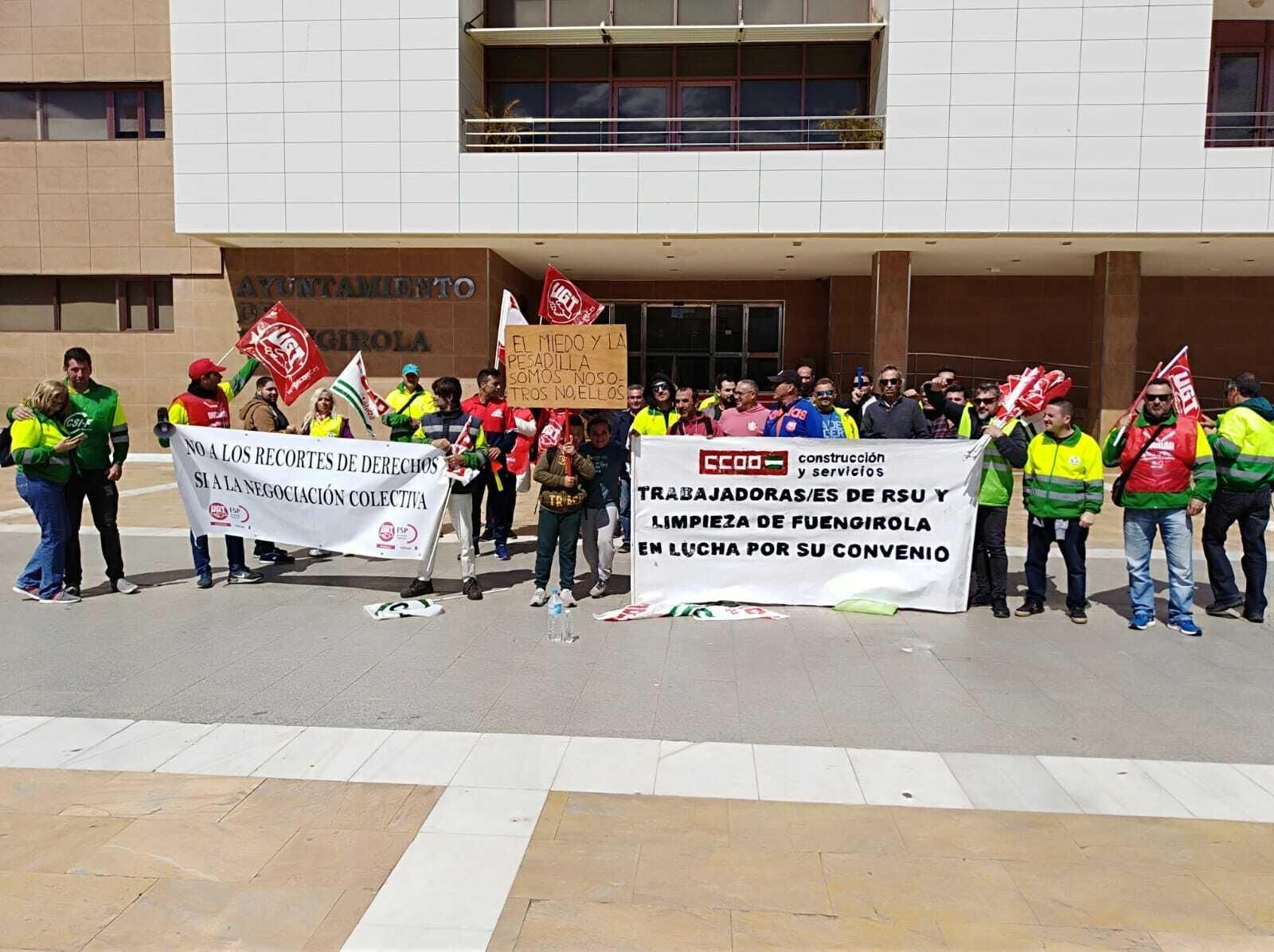 El lunes comienza la tercera huelga de basura en un año en Fuengirola