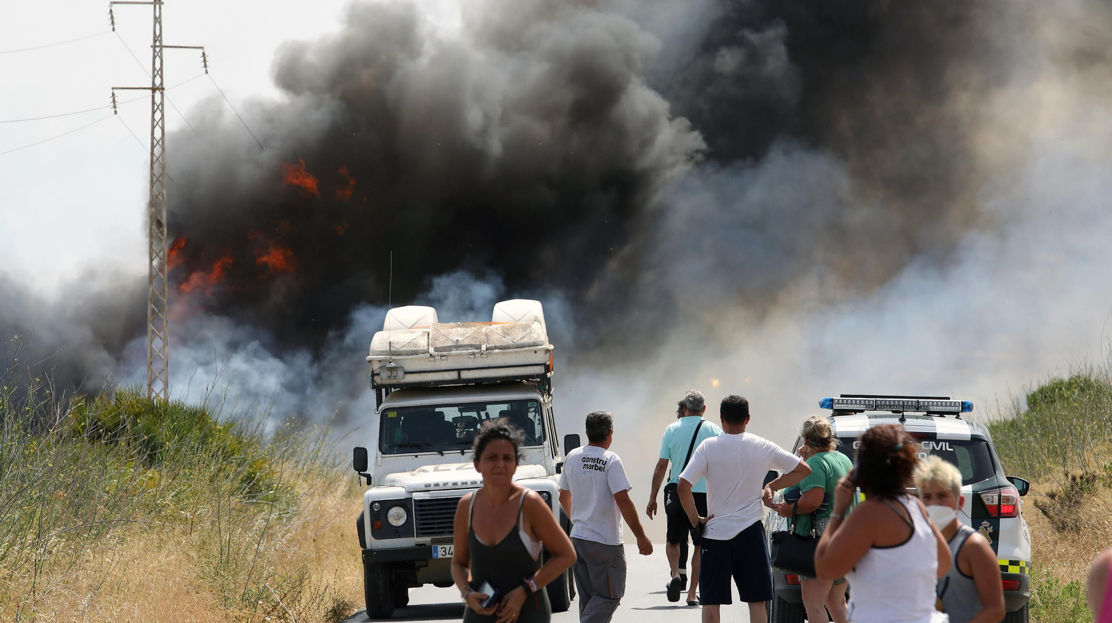 Grave incendio en la campiña de Jerez