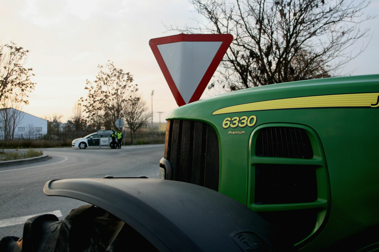 La manifestación del campo en Granada, desde dentro de un tractor