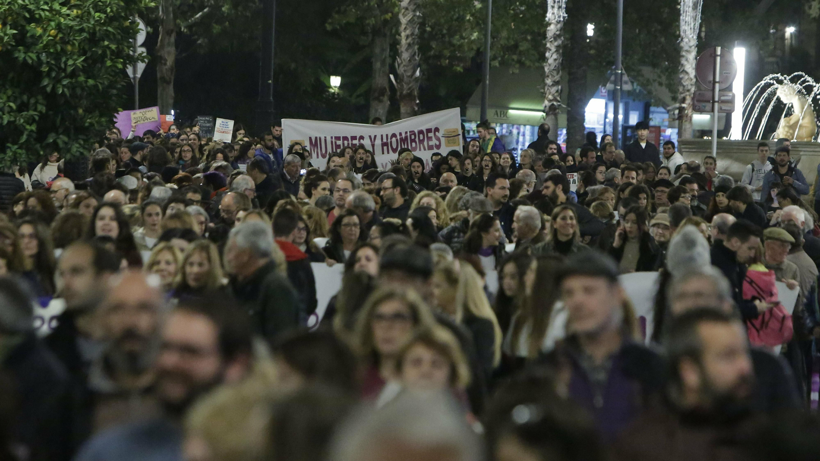Manifestación feminista contra la violencia de género.