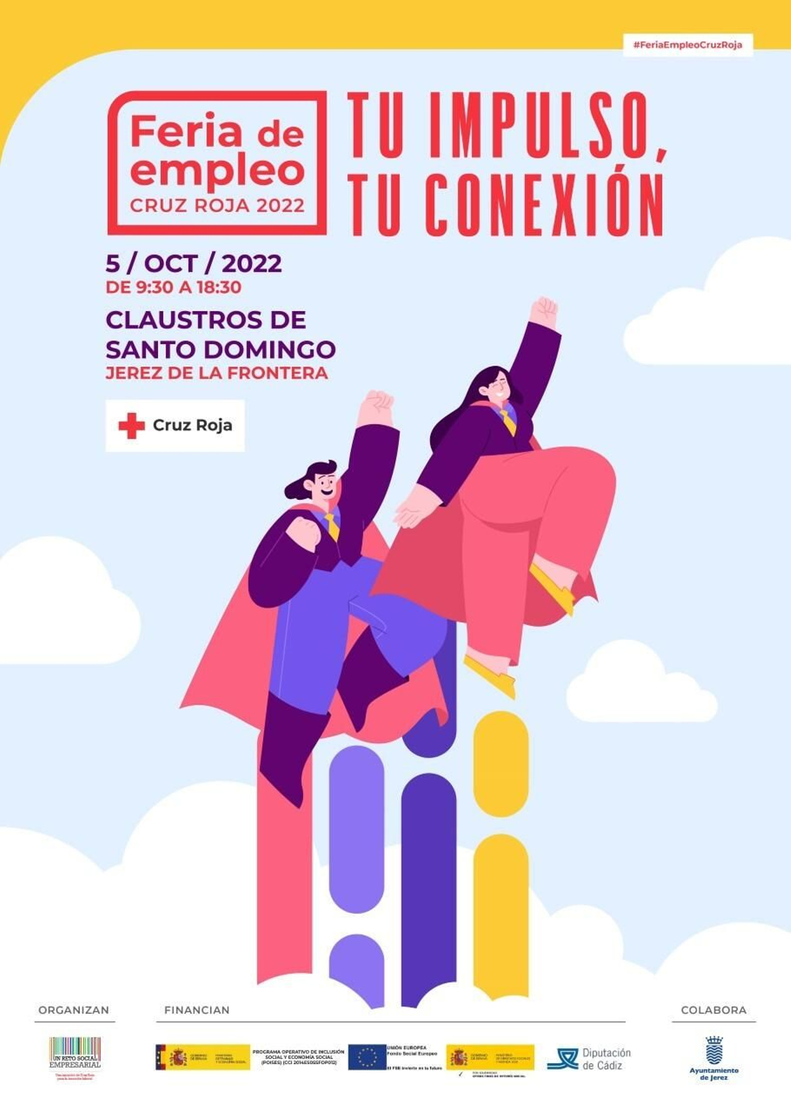 La III Feria de Empleo de Cruz Roja de Jerez  pone en contacto a empresas y a personas en búsqueda de trabajo.