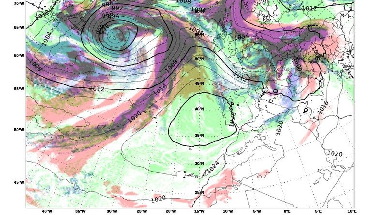 Mapa de nubosidad de la Aemet para este viernes.