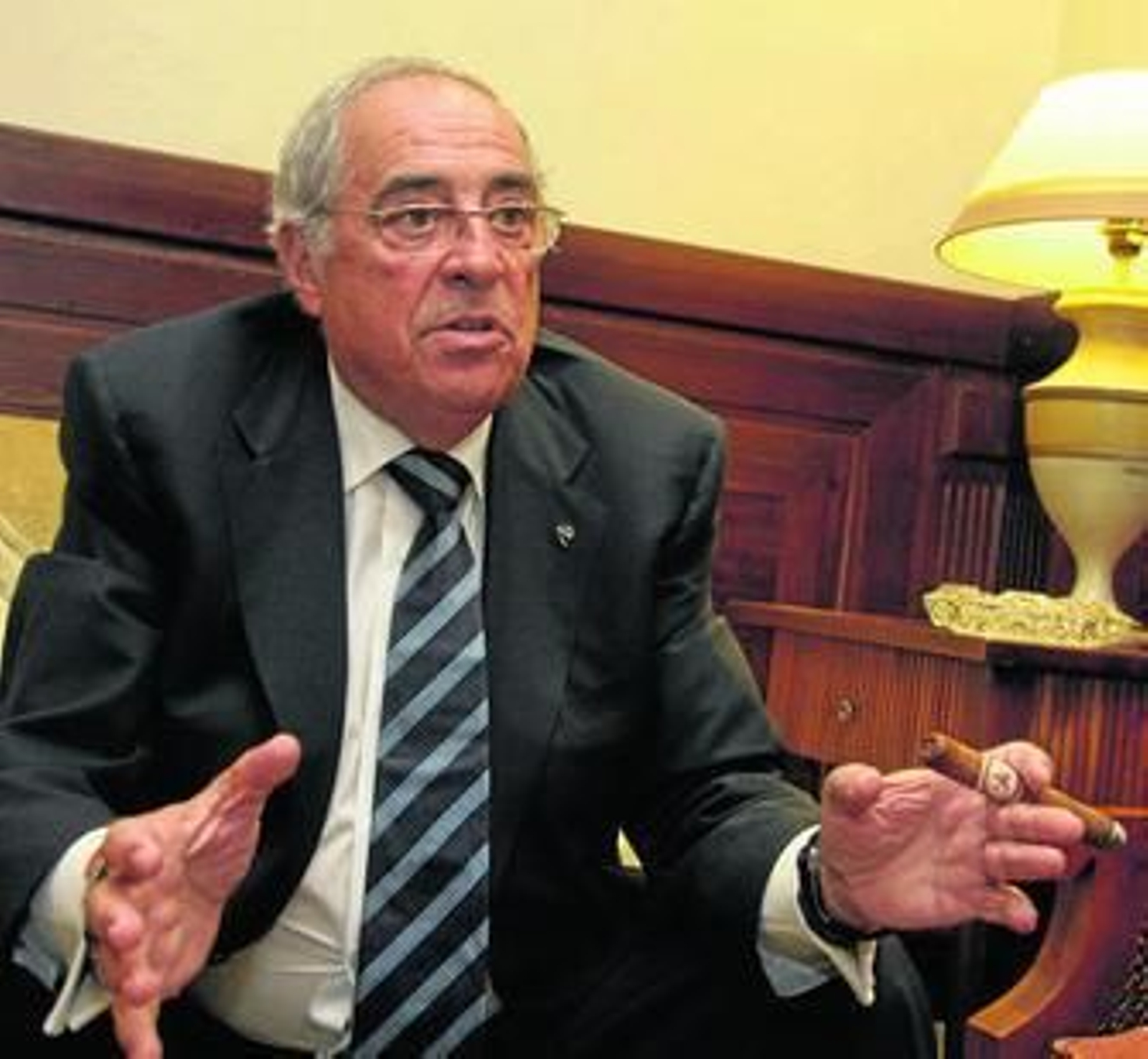 Rufino Calero, durante la entrevista.