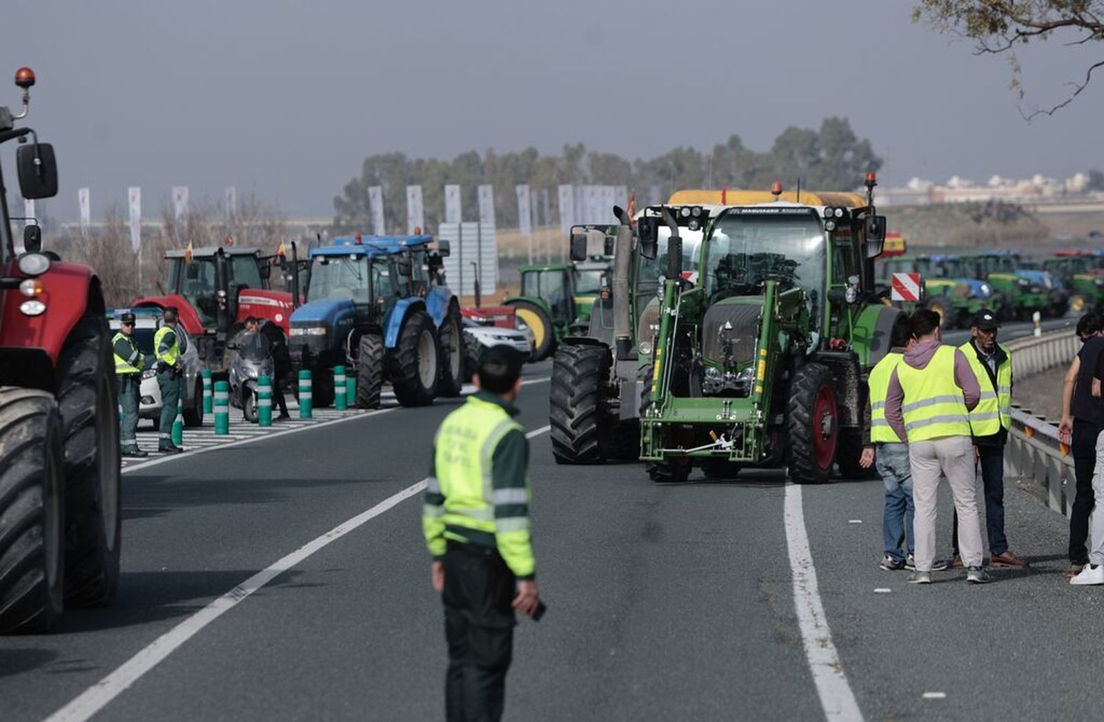 Corte de carreteras durante la jornada del miércoles.