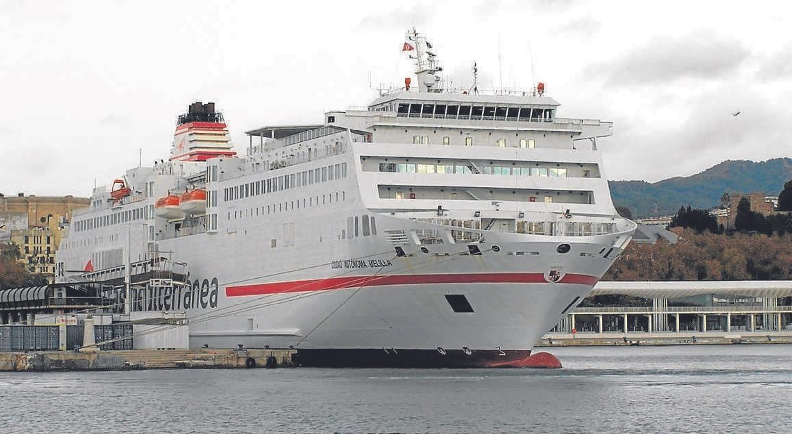 El ferry ‘Ciudad Autónoma Melilla’ de Trasmediterránea