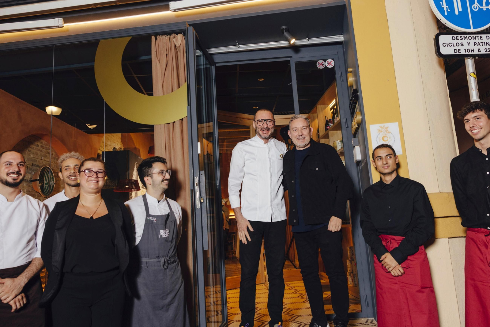 Massimiliano Prete con Albert Adriá durante la inauguración de Sesto Gusto