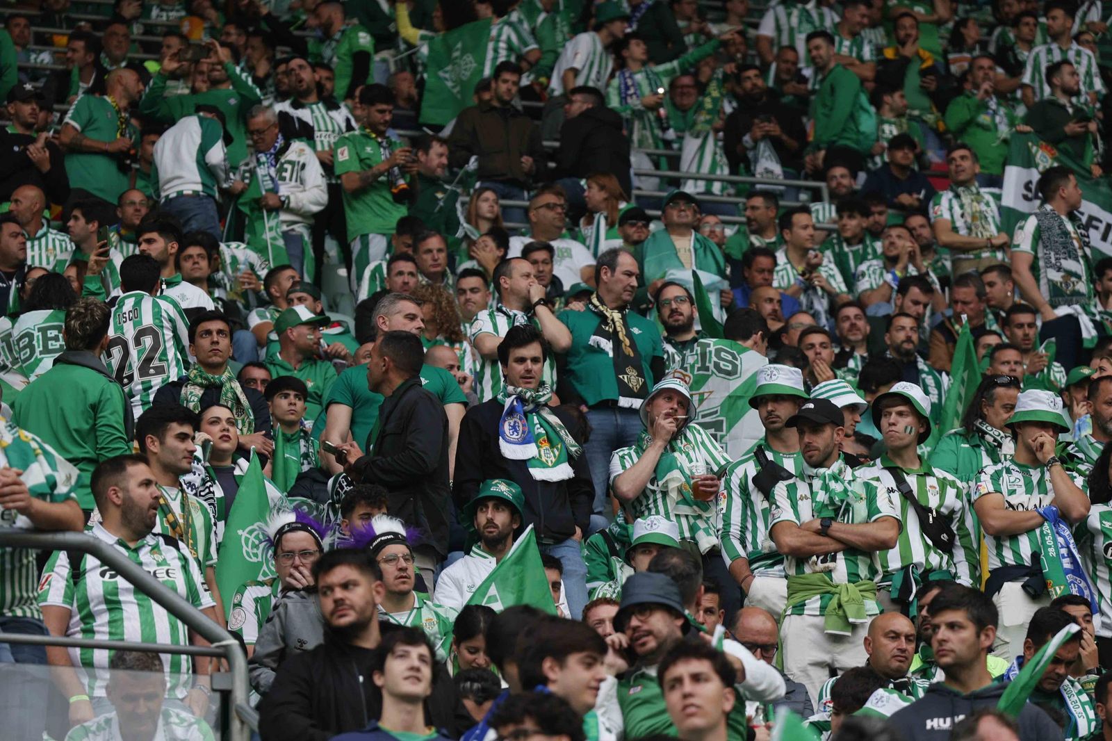 La afición del Betis en la final de la Conference League