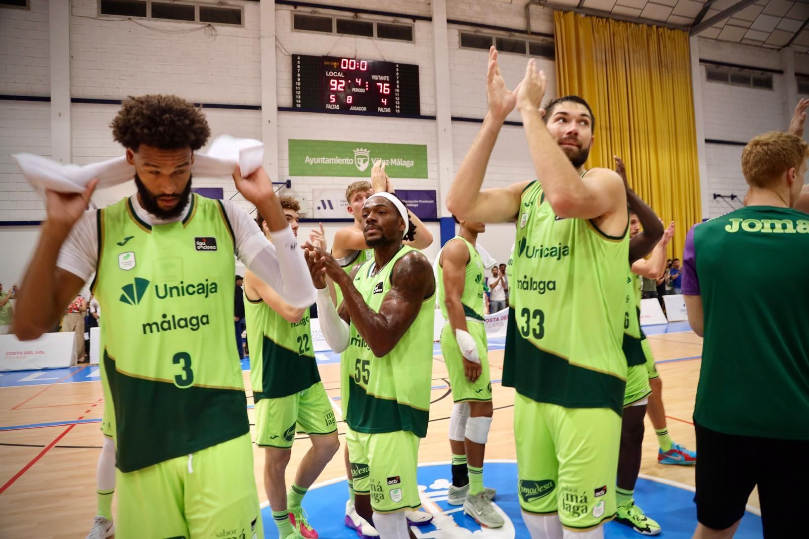 El Unicaja, tras ganar al Alba.