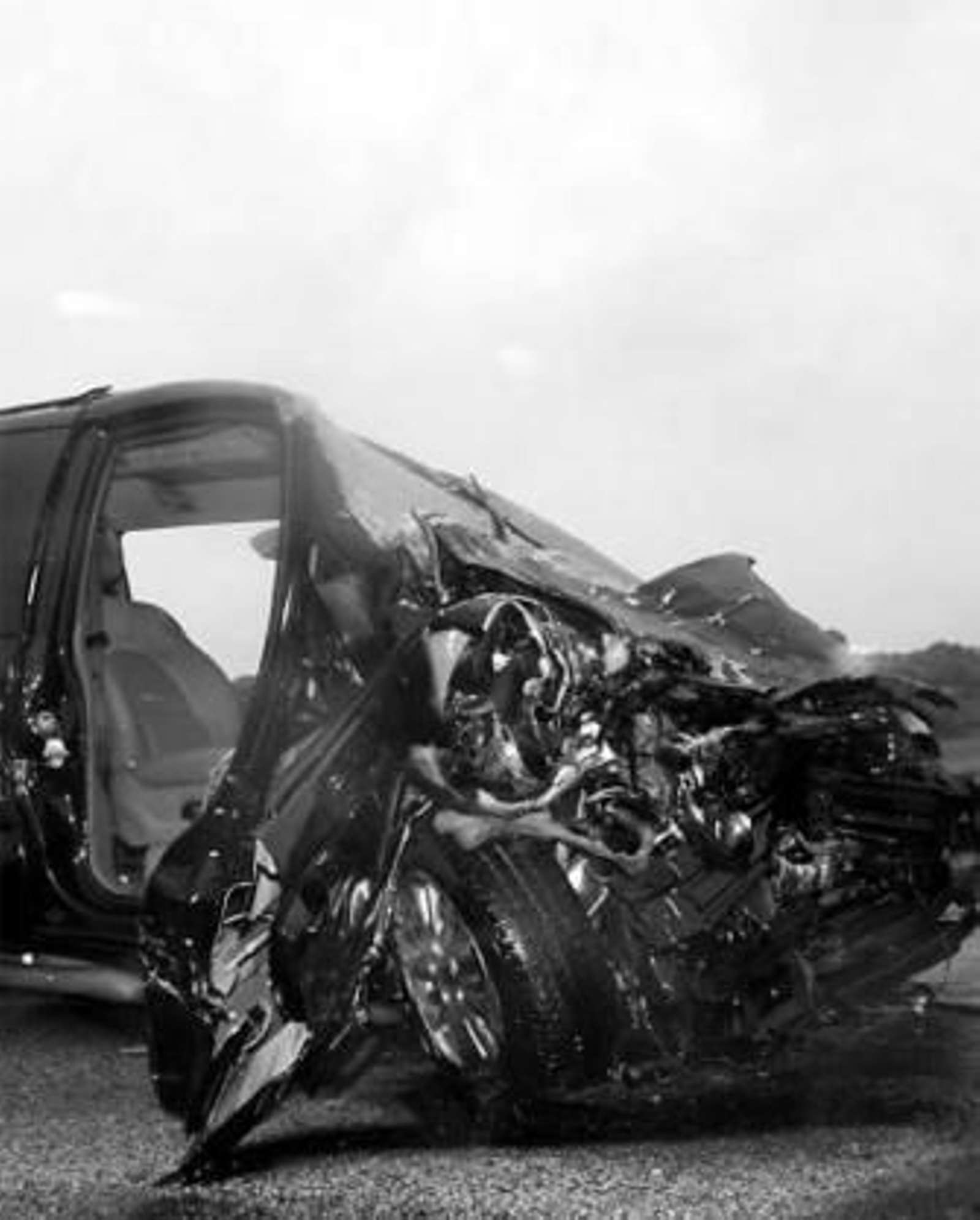 El automóvil en el que viajaban Ana Torroja y Esther Arroyo.