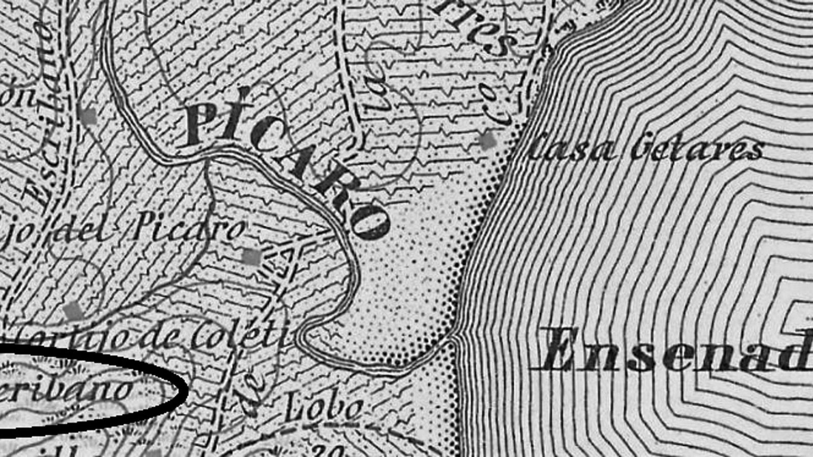 Ubicación de la casa-huerta El Escribano.