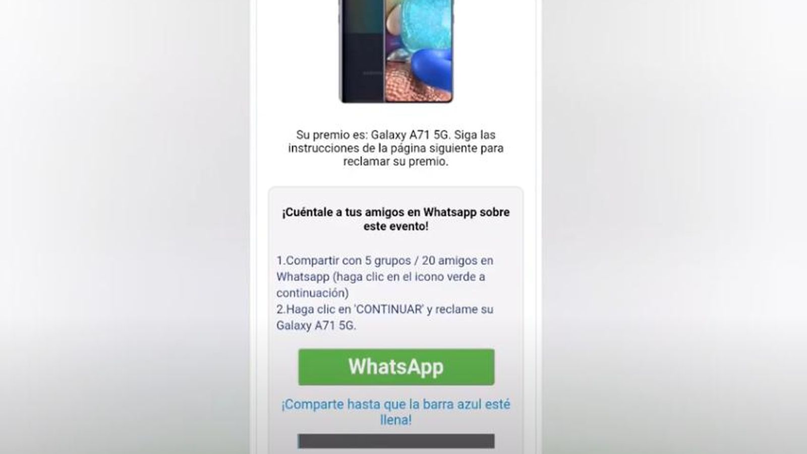 Ejemplo de los requisitos que te piden para acceder al premio por el falso 30 aniversario de Amazon