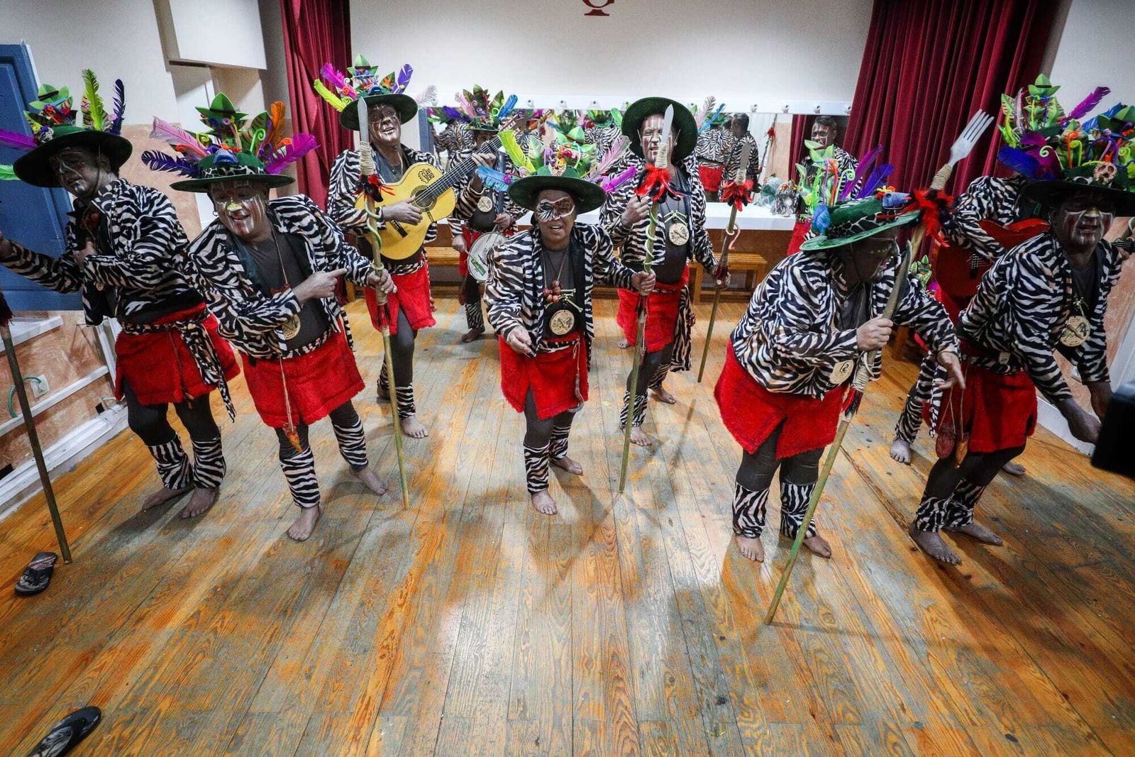 Ambiente en camerinos