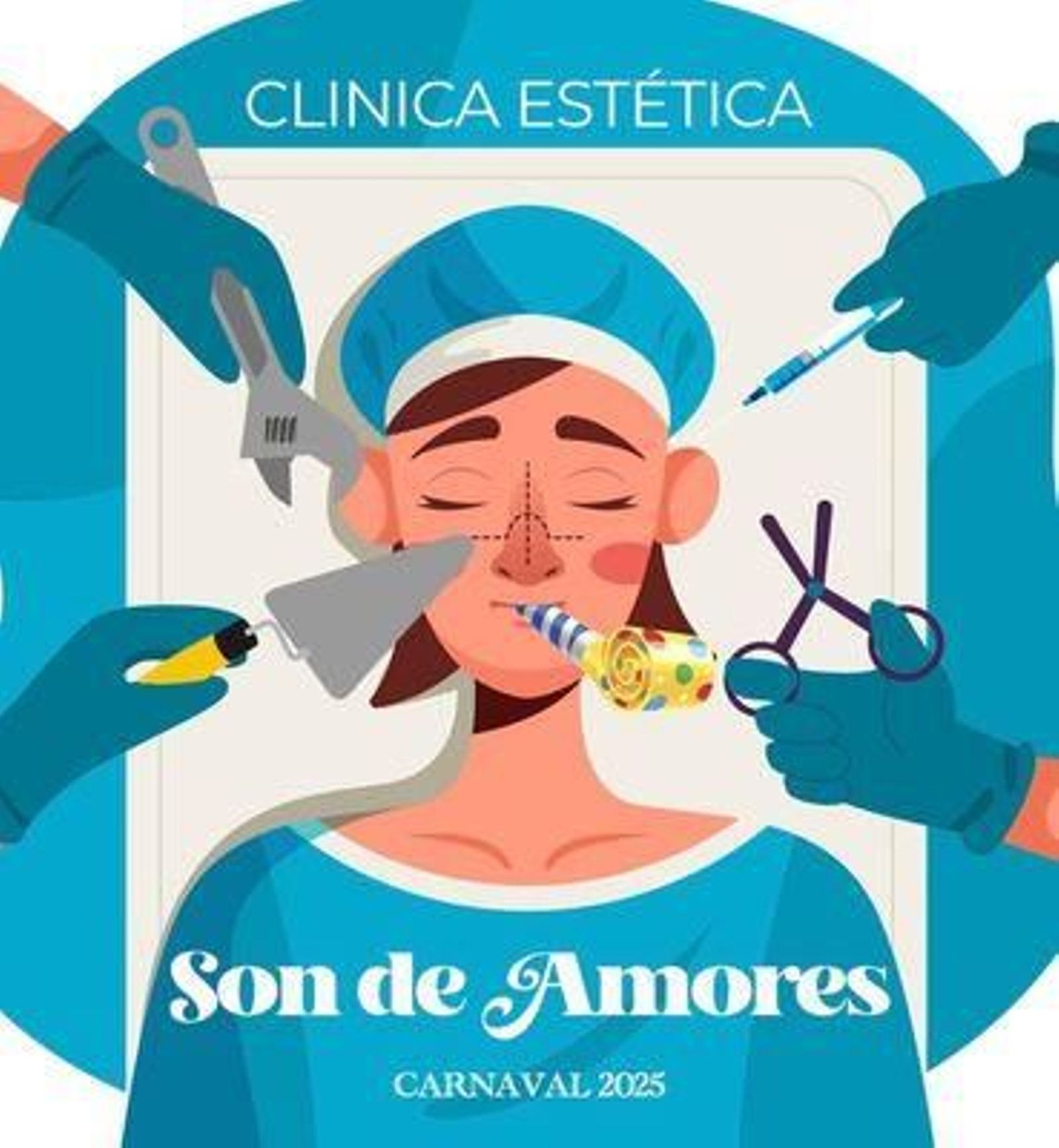 Imagen de la agrupación callejera 'Clínica estetica Son de amores'.