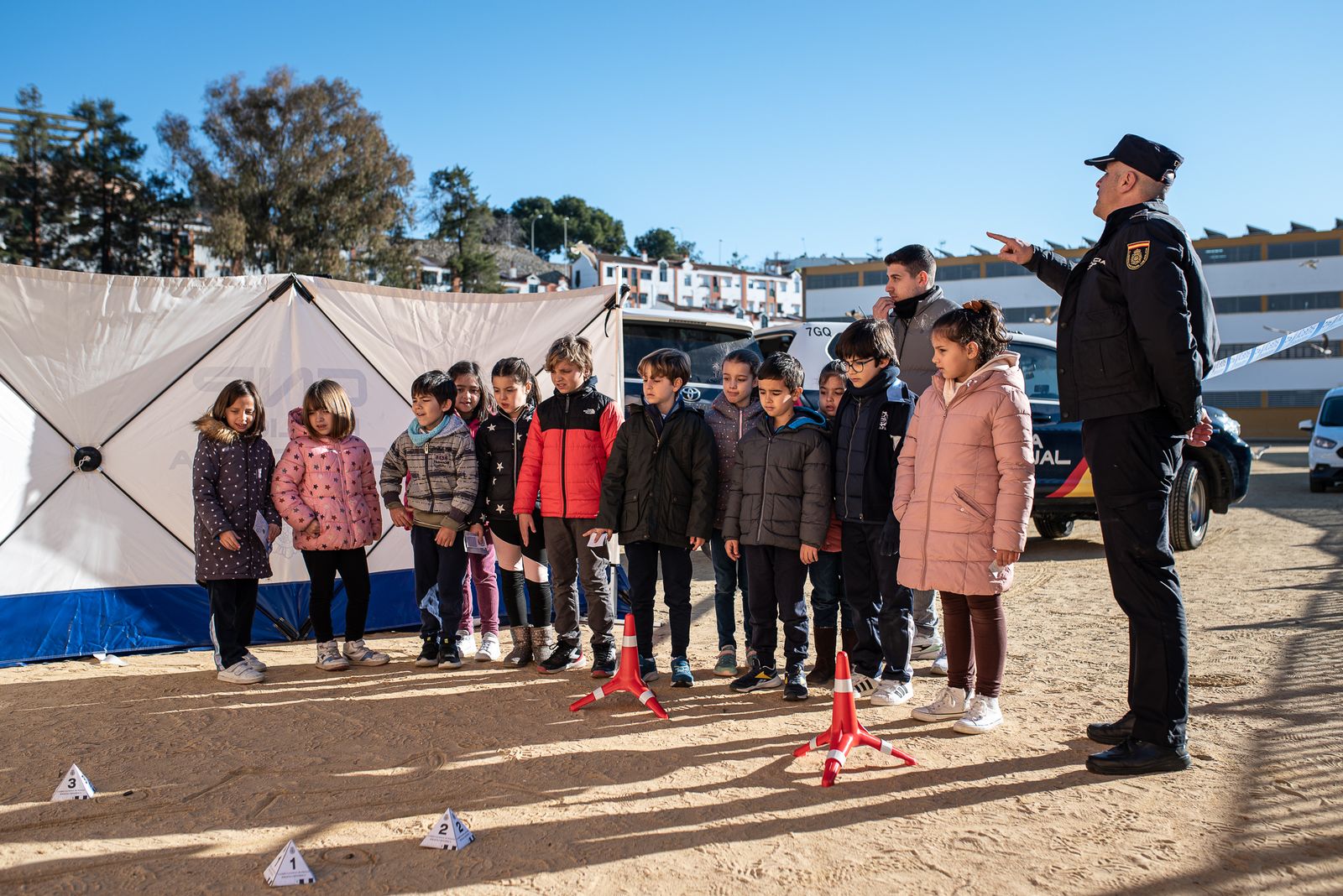 Imágenes de la exhibición de la Policía Nacional en el SAFA Funcadia