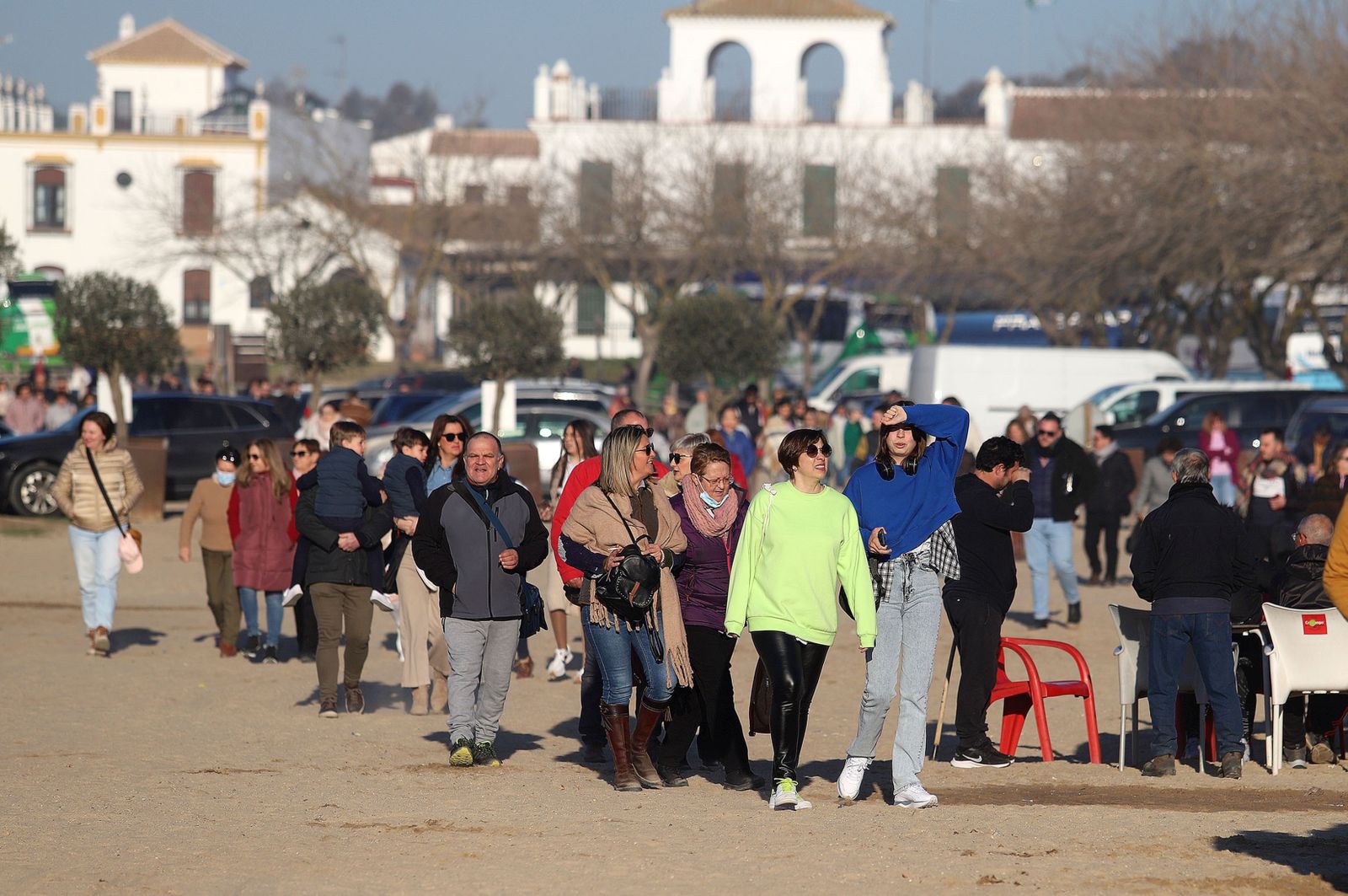 Imágenes del ambiente en la aldea del Rocío para celebrar la Candelaria