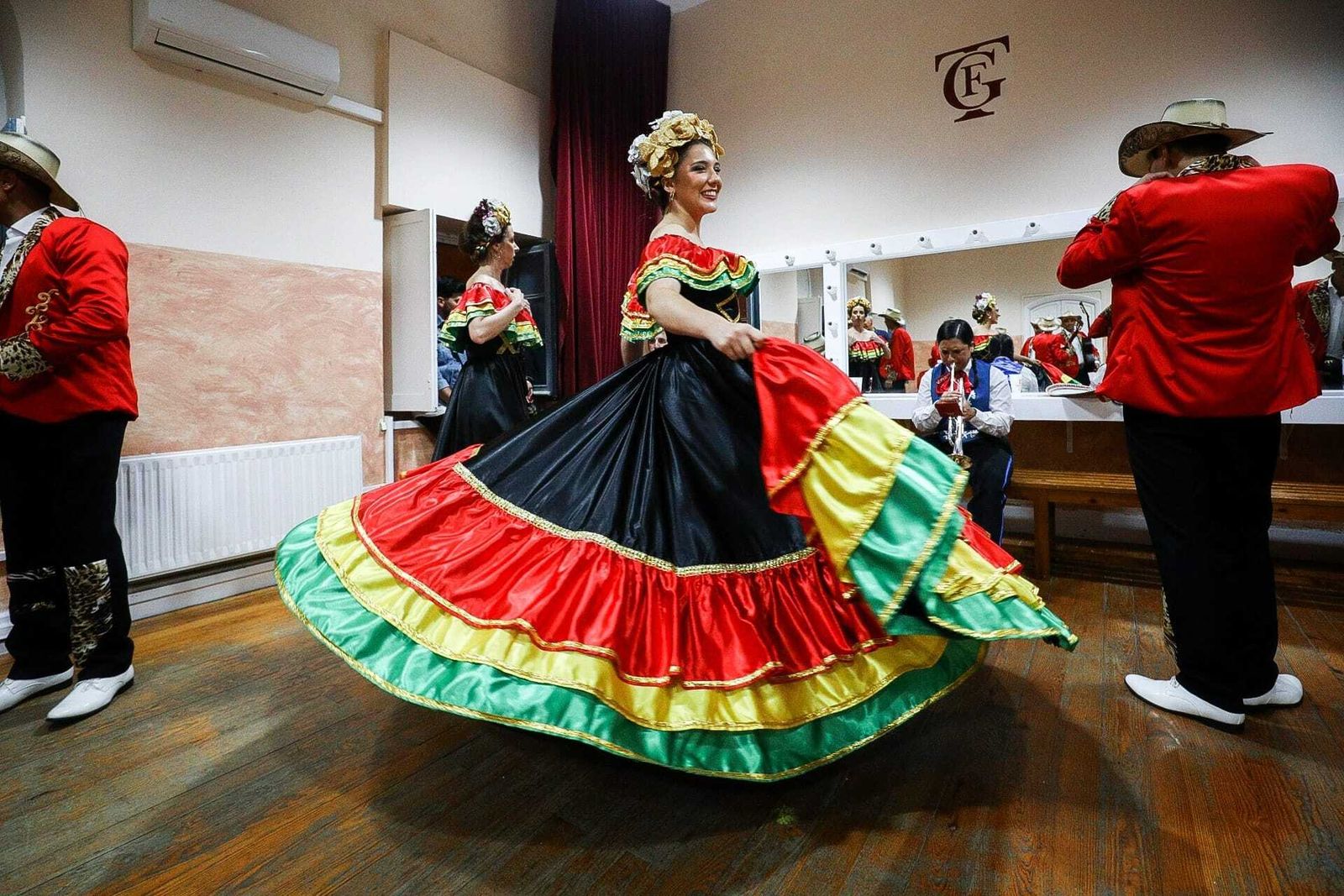 El ambiente en camerinos