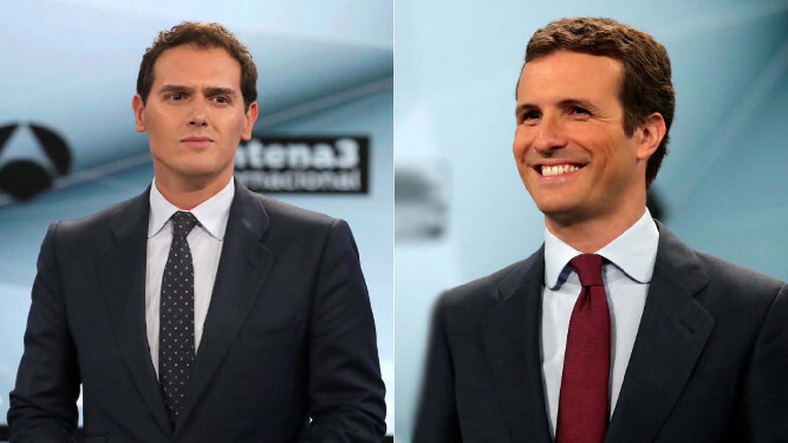 Combo de Albert Rivera y Pablo Casado.
