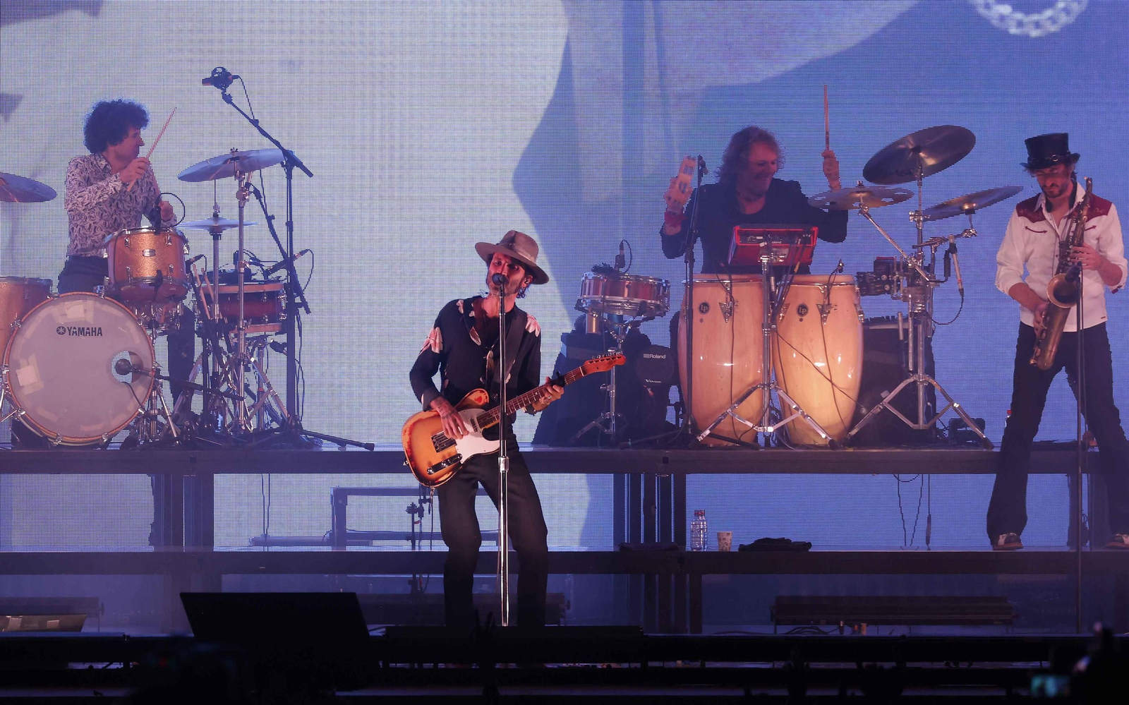 Leiva en la Plaza de España