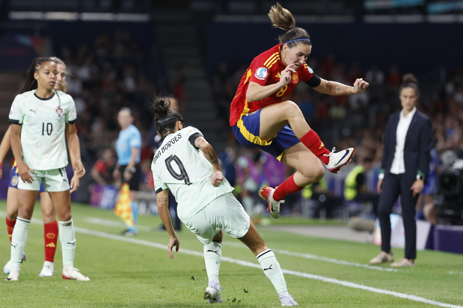 Las fotos del España - Portugal en la Eurocopa femenina
