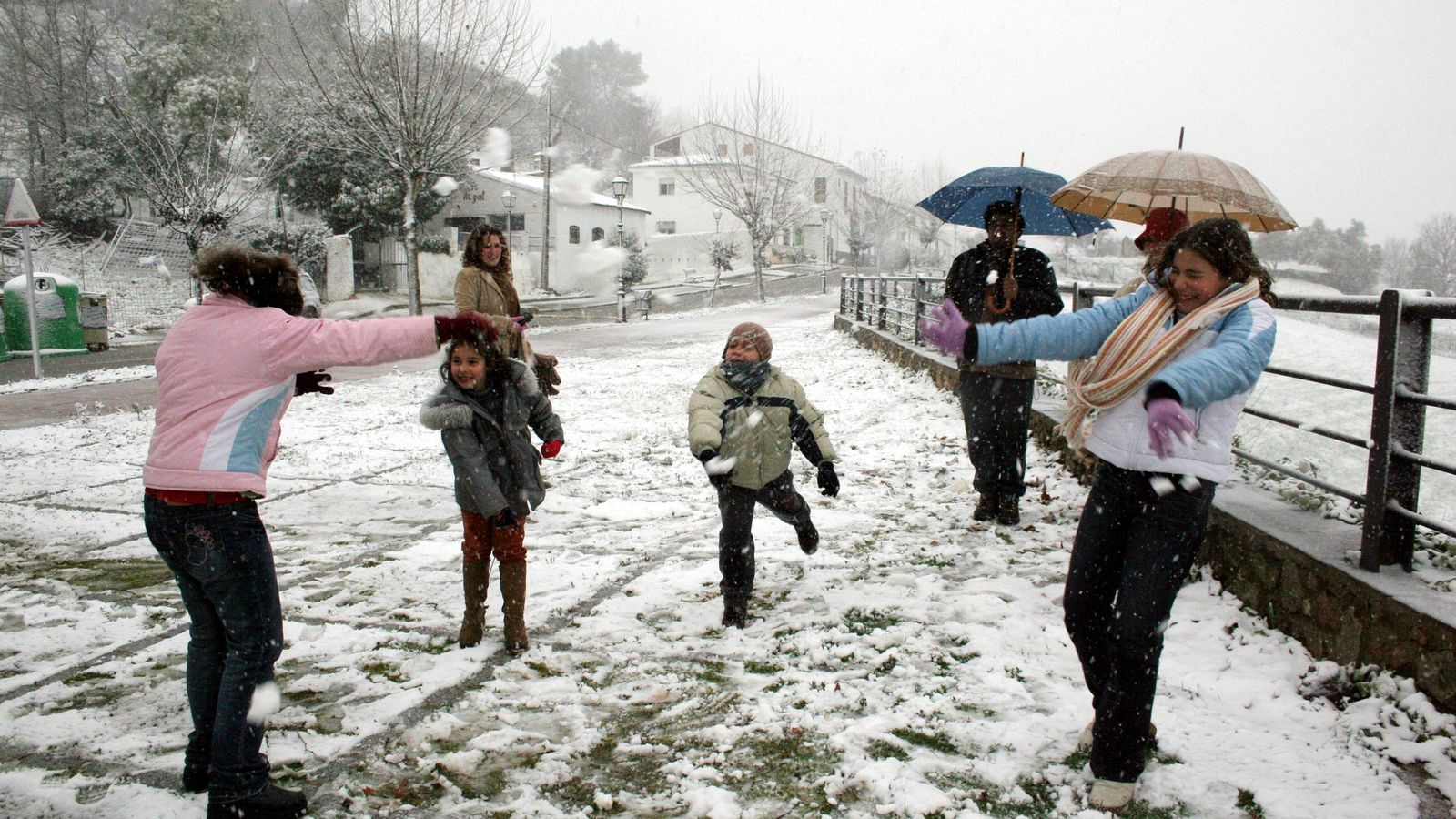 Cuando nevó en Cortegana en el año 2006