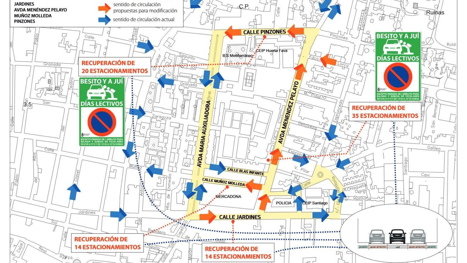 El mapa de la 'Supermanzana' de La Línea.