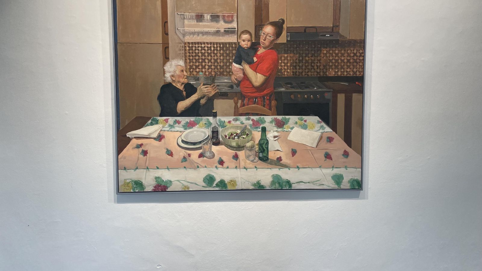 Una de los cuadros de Pepe Baena expuesto en La Línea.