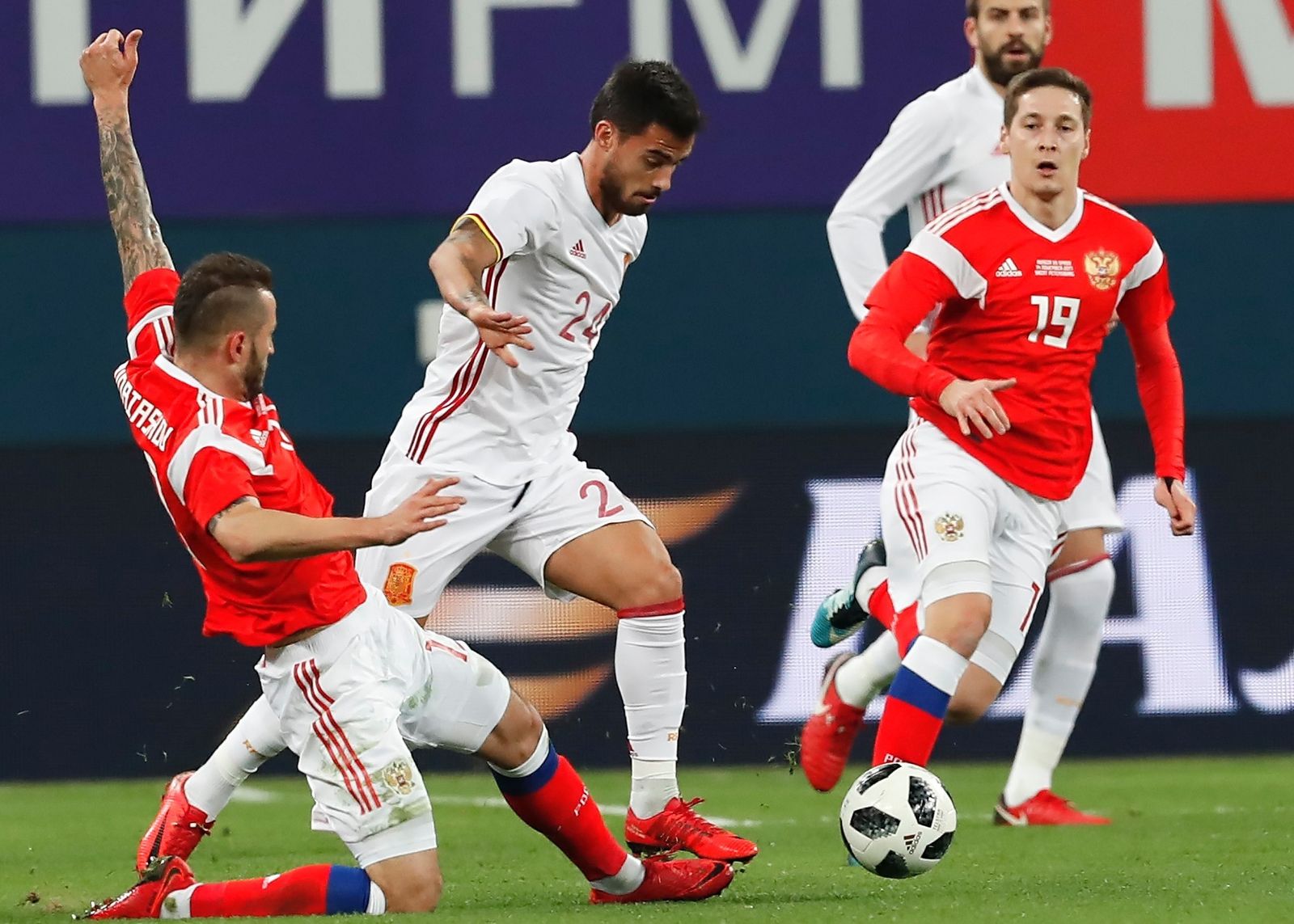 La galería del amistoso Rusia-España