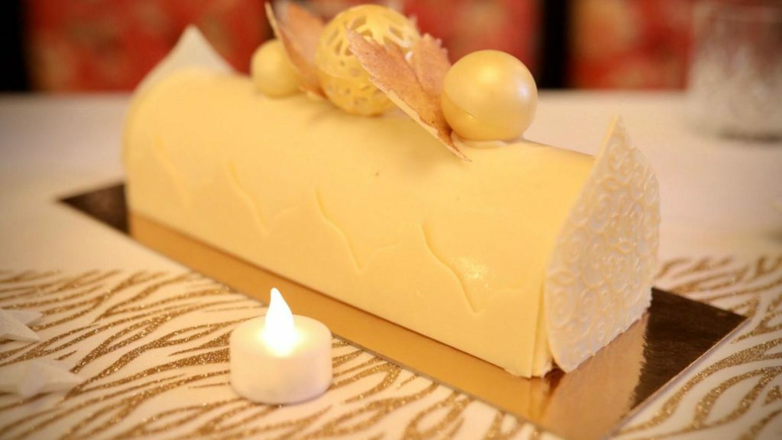 El tronco navideño de La Rosa de Oro.