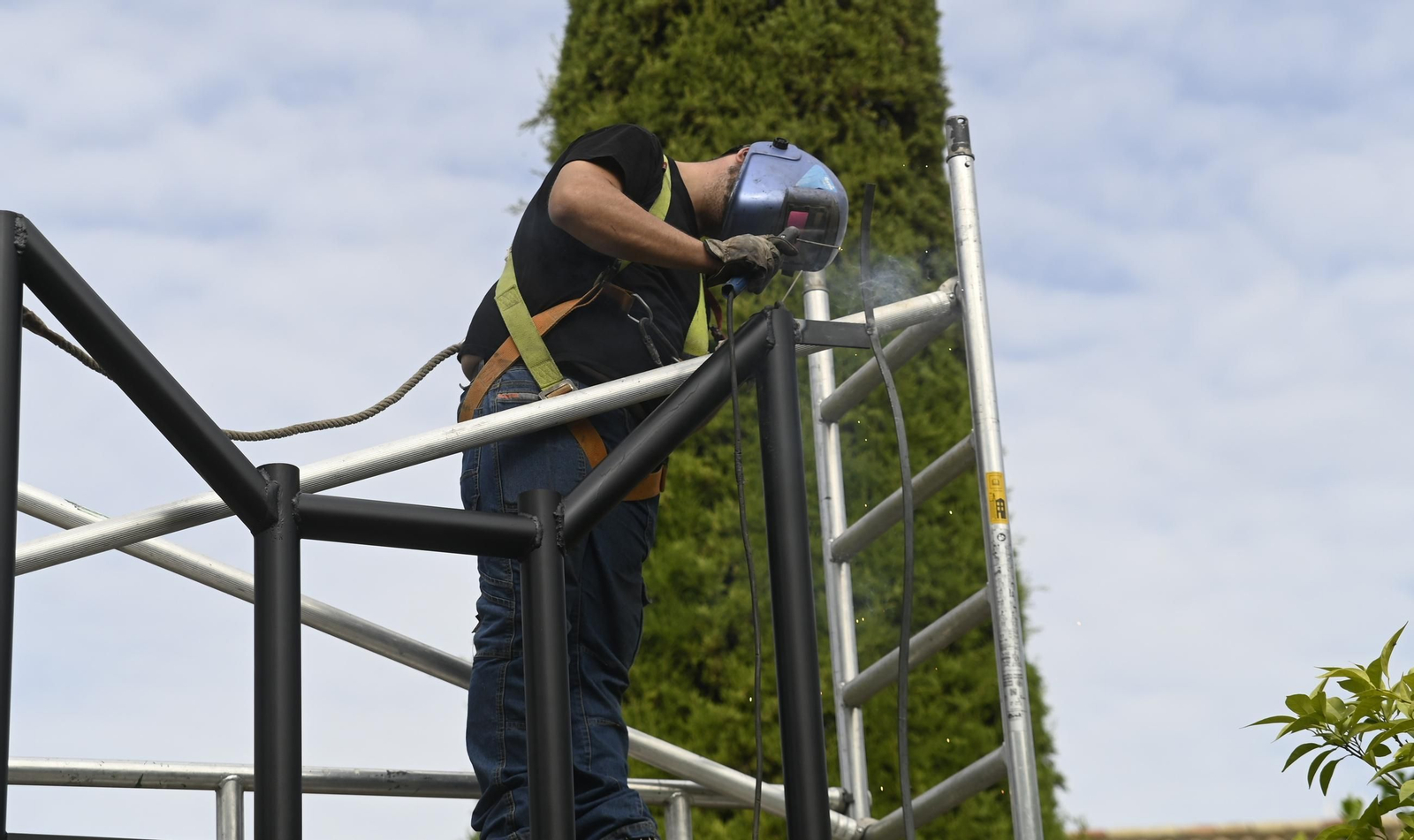 Inicio de los montajes de Flora 2025.
