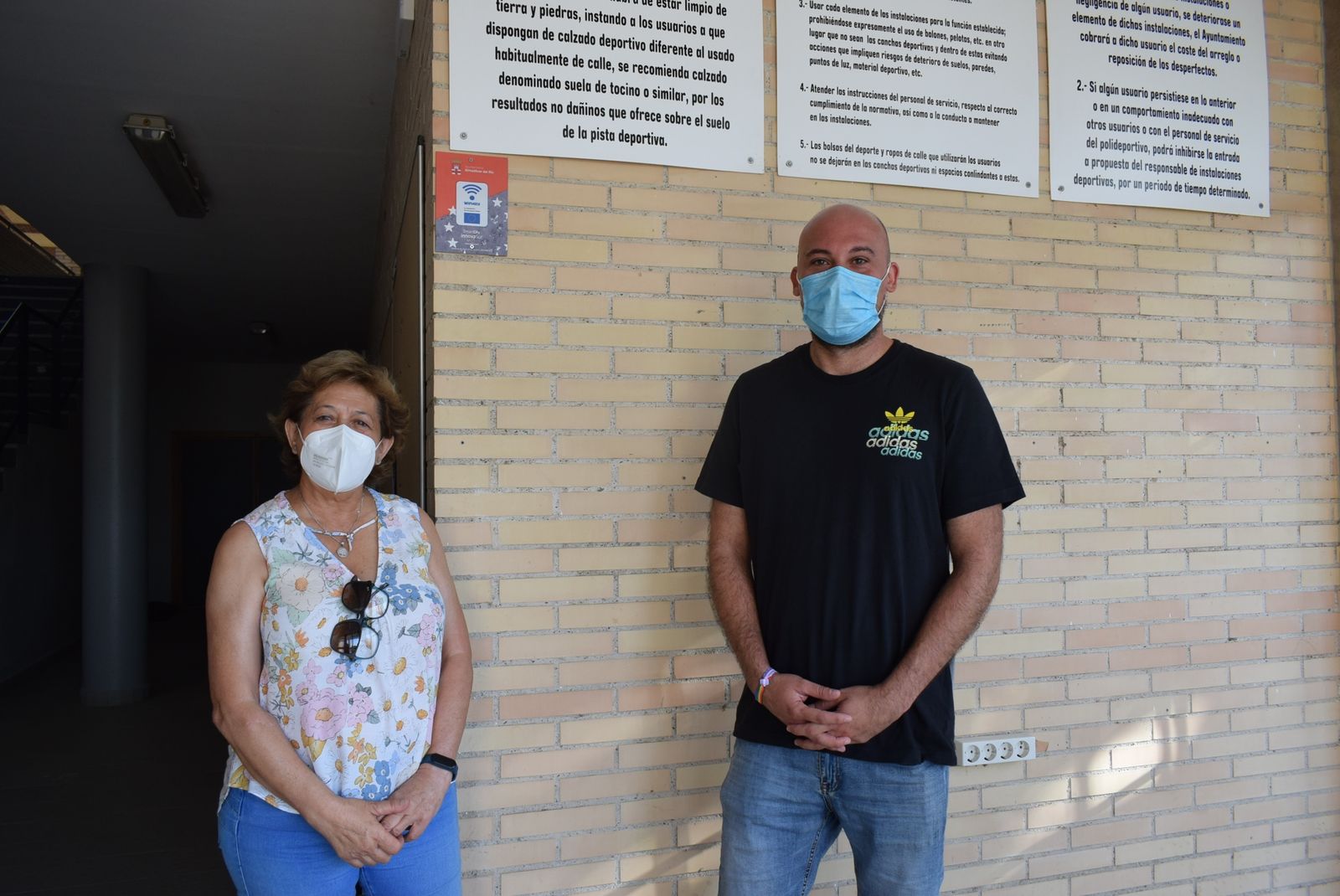 Sierra Luque y el edil Rubén López.