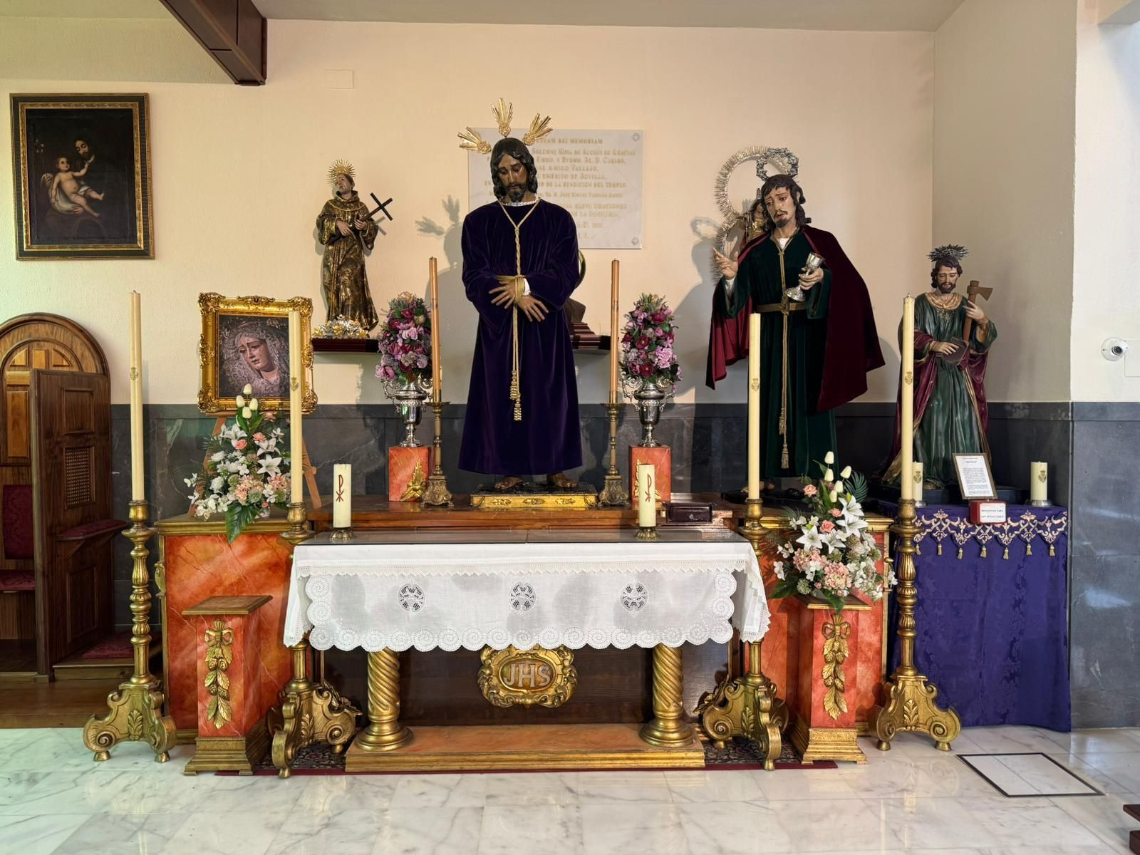 Jesús Cautivo ya recibiendo culto en San Diego de Alcalá