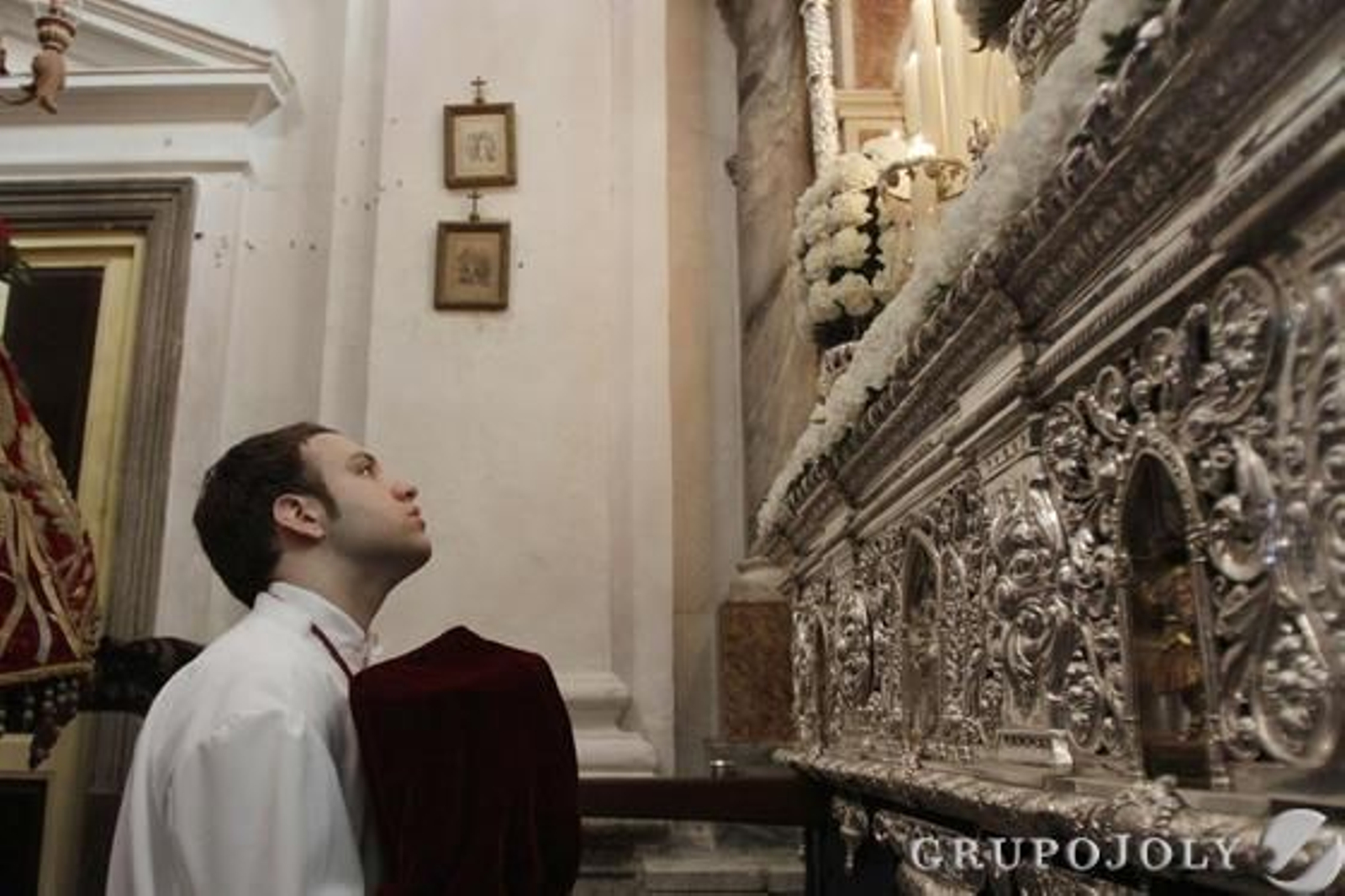Real y Venerable Archicofradía de Nuestro Padre Jesús del Ecce-Homo, María Santísima de las Angustias y San Juan Evangelista.  Foto: Lourdes de Vicente